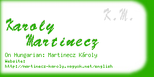 karoly martinecz business card